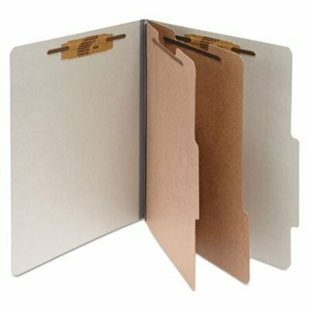 GBC OFFICE PRODUCTS GROUP ACCO, PRESSBOARD CLASSIFICATION FOLDERS, 2 DIVIDERS, LETTER SIZE, MIST GRAY, 10PK 15056